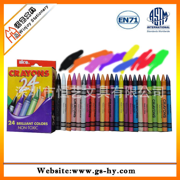 24 crayons in box