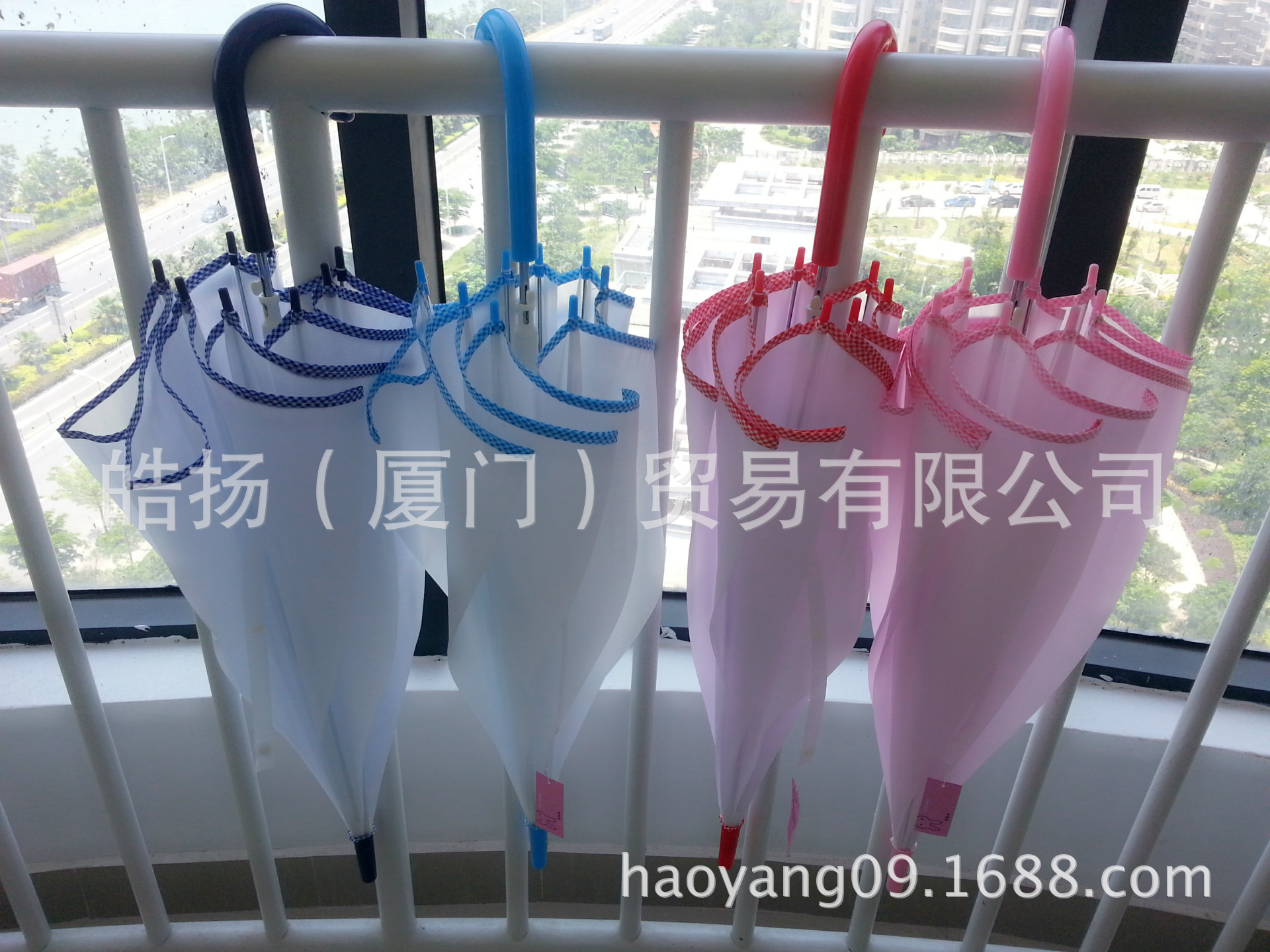 半透明菱形包边环保伞