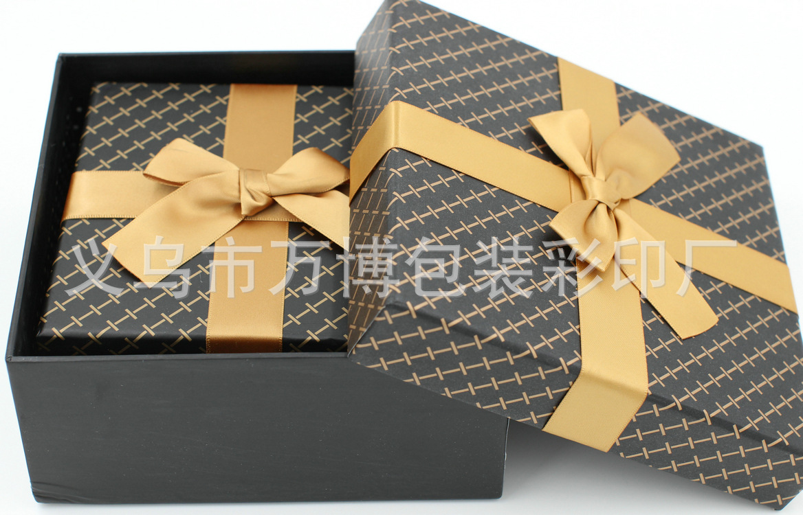 韩国高档正方形黑色礼品盒 (2)