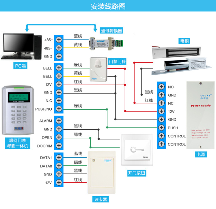 供应cu-sk98门禁机 考勤门禁一体机 门禁考勤系统 门禁系统控制器