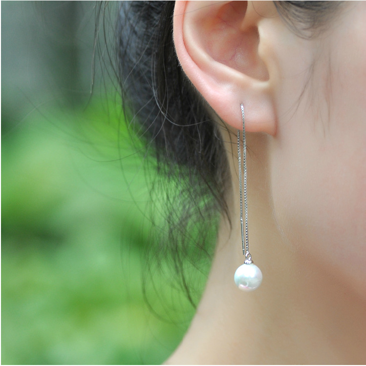 925纯银耳饰品耳环耳钉针珍珠耳线