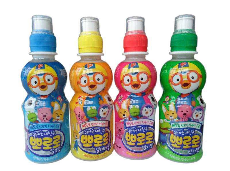 韓國進(jìn)口 啵樂樂牛奶口味飲料 寶露露兒童飲料果汁 235ml*24瓶