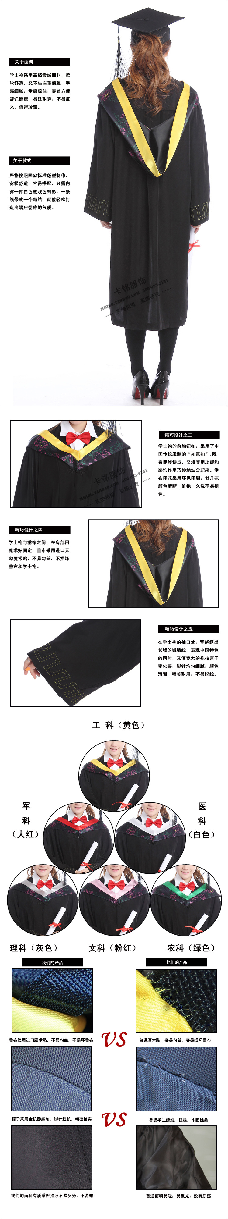 贡绒学士服工科1