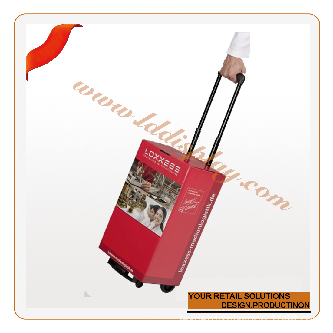 corrugated paper trolley displ