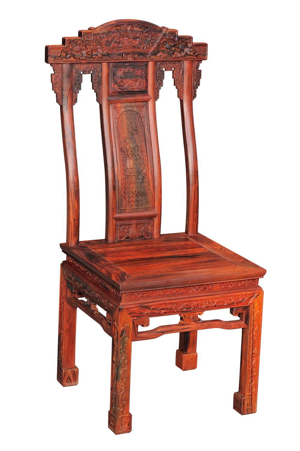 大红酸枝十三件套餐椅