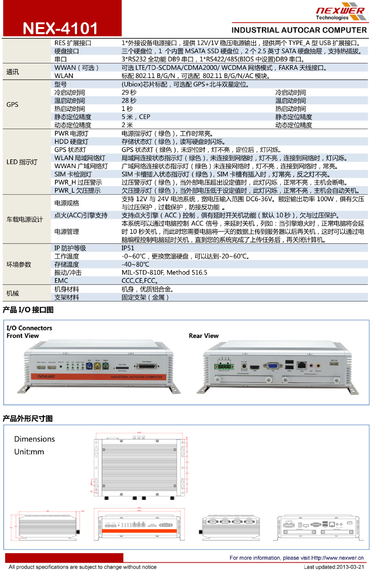 车载嵌入电脑NEX-4101 NEW-2