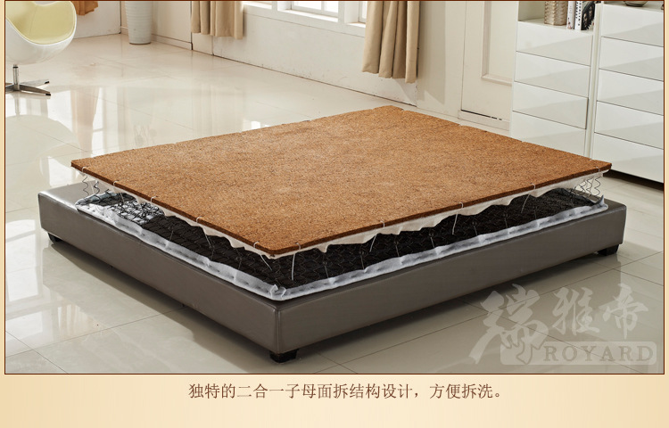 厂家直销 针织面料弹簧椰棕床垫 席梦思弹簧床垫 22cm厚弹簧床垫