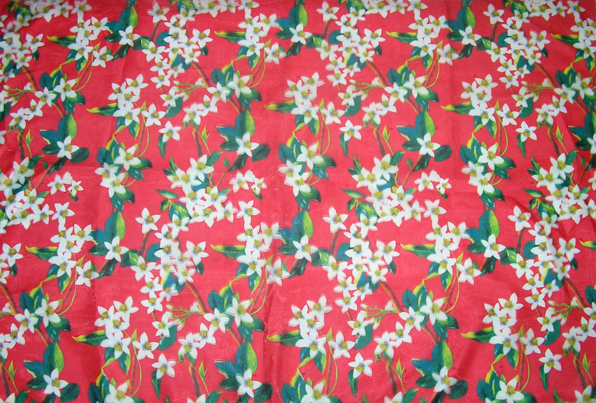 3D歐根紗印花五瓣花圖案1a