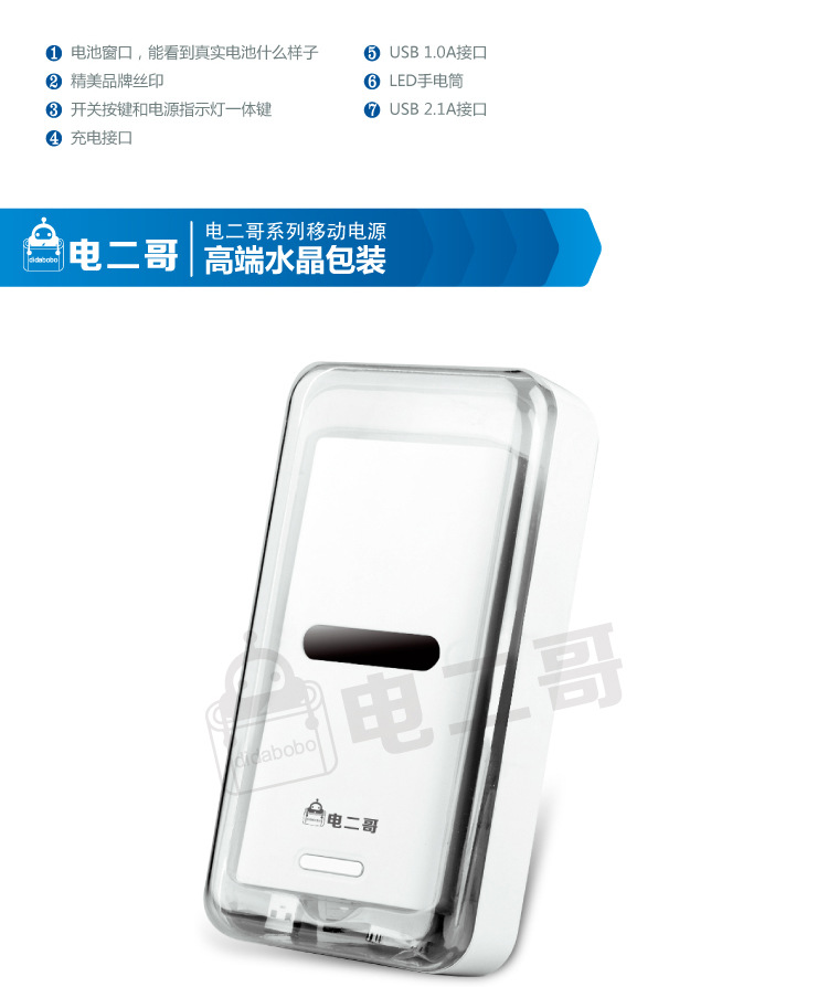 超大容量夏新LW20-20000毫安 8节18650电芯聚合物移动电源