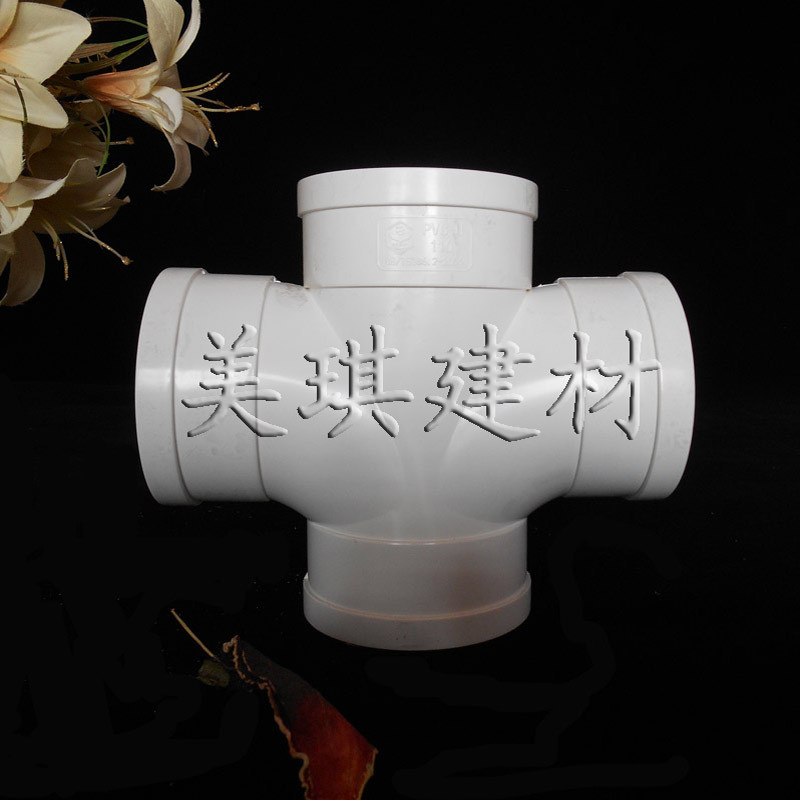 【PVC排水】等径平面顺水四通-2