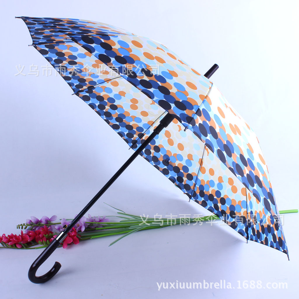 雨秀 花色直杆雨伞现货 批发