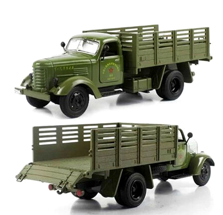 正品 解放军卡车运输车军车1:32合金车模型儿童玩具回力声光