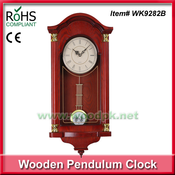 28x58 Cm Classic Wooden Quartz Chime Melody Pendulum Clock Movement