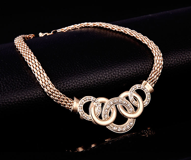 Occident alloy Inlaid stones sets ( Golden ) NHXS0158