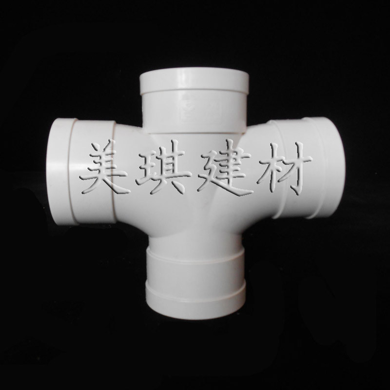 【PVC排水】等径平面顺水四通-1