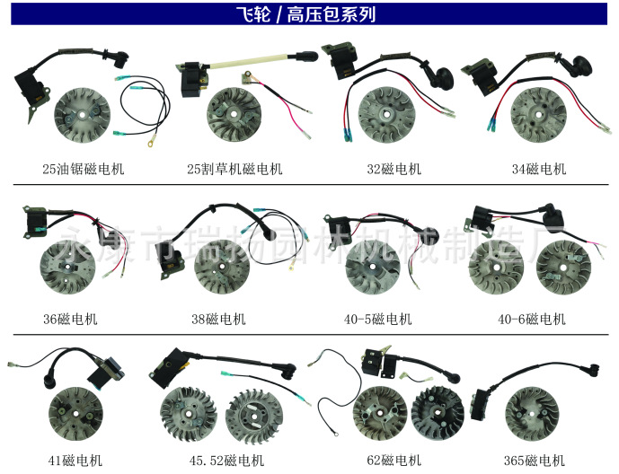 批发高品质ms660油锯,园林机械配件,飞轮高压包,点火线圈