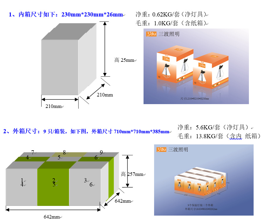 保温灯包装盒尺寸