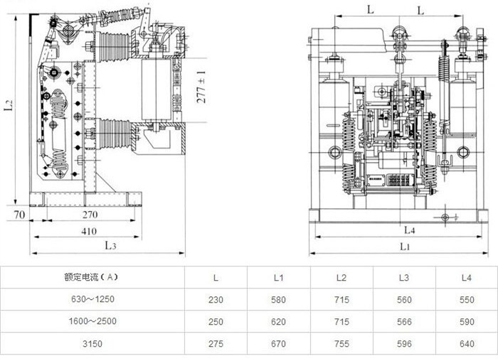 西安厂家直销zn28-12户内10kv高压真空断路器可配ct19 cd17机构