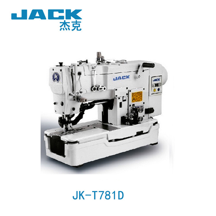 杰克缝纫机 平头锁眼机 jk-t781d全自动服装缝纫机服装锁眼机