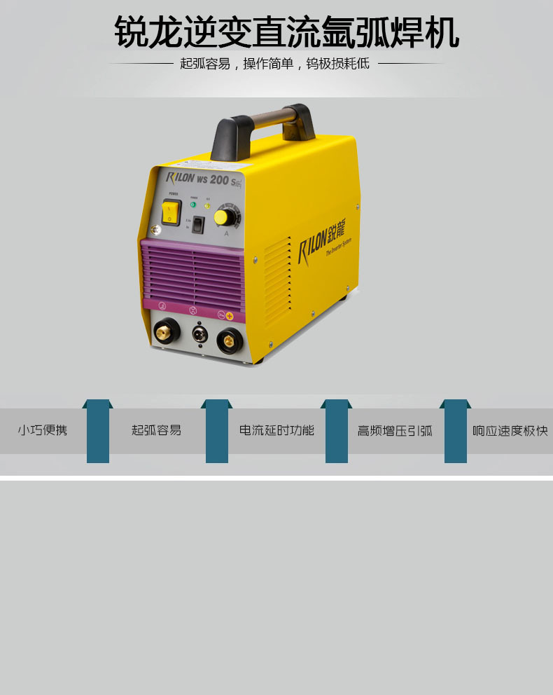 锐龙ws-200s不锈钢焊机220v小型便携手提式逆变直流单用氩弧焊机