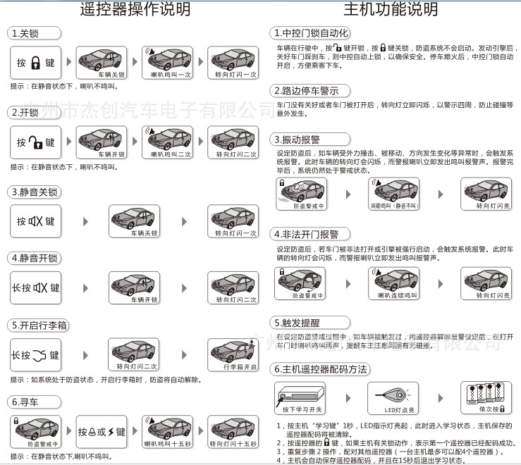 防盗器操作说明