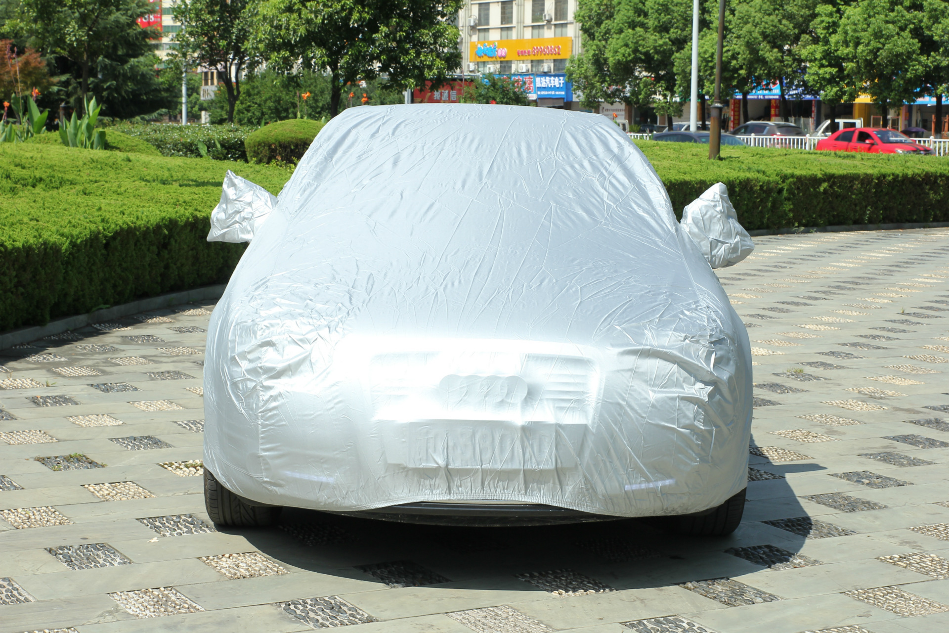 四季通用汽车 隔热防雨防晒汽车罩汽车遮阳伞 涂银布 汽车车衣