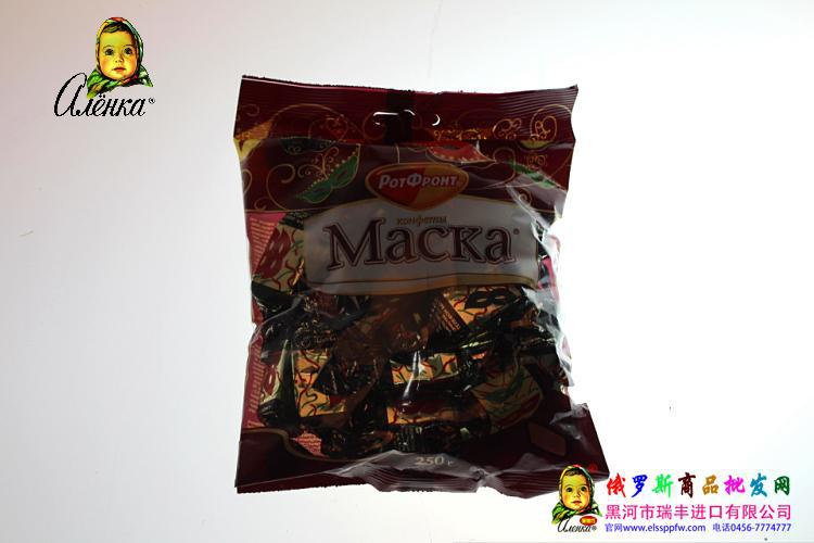 俄罗斯乐福隆面具巧克力,休闲食品,红色十月糖果,袋装糖果