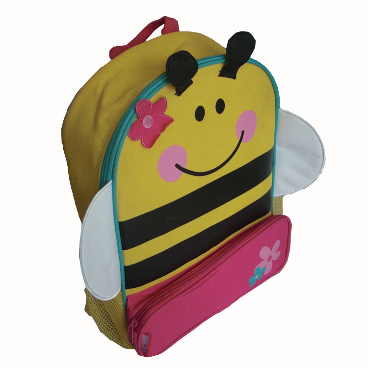 定做小蜜蜂书包卡通可爱儿童书包幼儿园书包双肩背包可加字