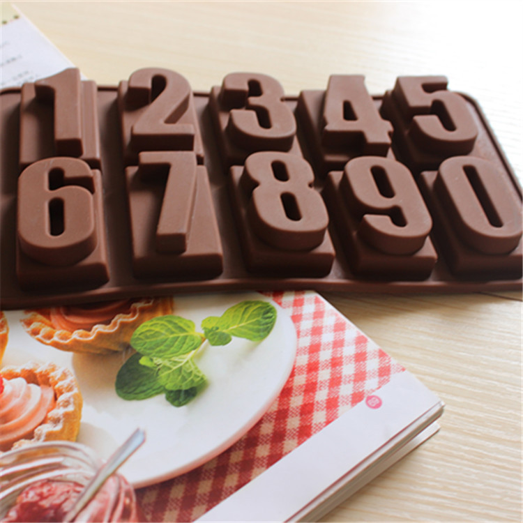 厂家直销批发硅胶蛋糕模1-9数字巧克力冰格模手工皂模diy烘焙工具