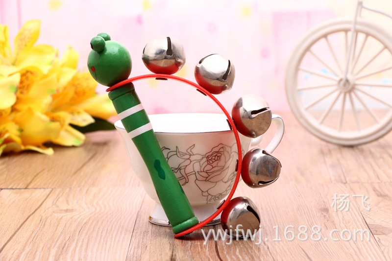 半圆宝宝手摇铃 彩绘卡通半圆手抓摇铃玩具 早教婴幼儿益智玩具