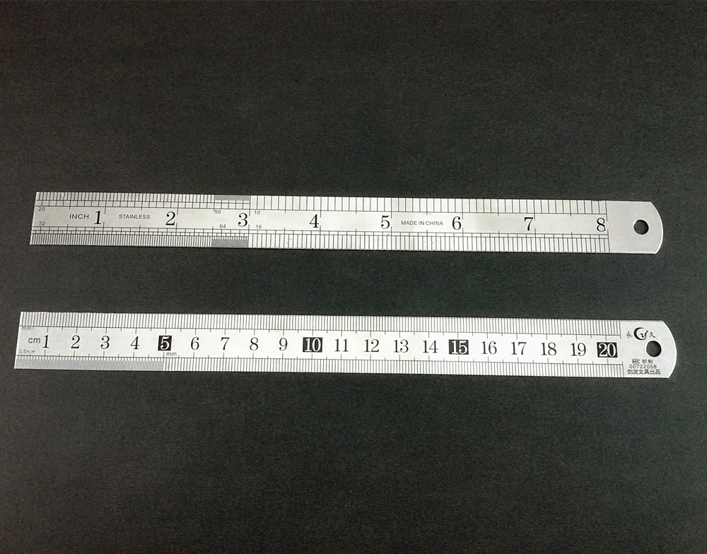 20cm钢尺 20厘米不锈钢直尺 20cm钢直尺双面刻度钢尺图片_5