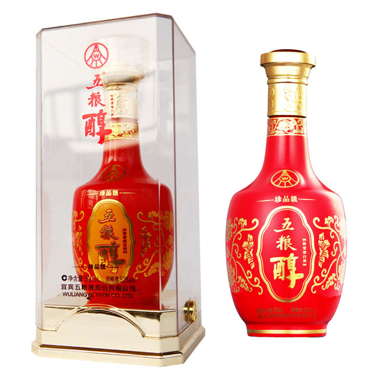 五粮醇 红瓶珍品级 52度浓香型 500ml 白酒批发