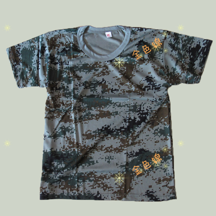 批发陆军数码/海洋/灰网迷彩短袖 夏季军训服网球t恤 军用速干t恤