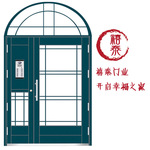 楼宇门厂家专业生产半圆弧楼宇门 白钢子母门 钢化玻璃拼接门
