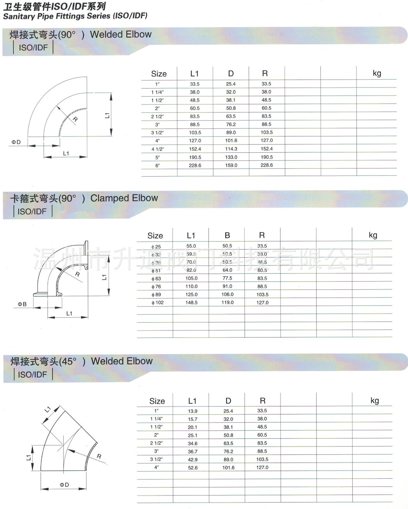 5卫生级弯头,不锈钢焊接弯头,卫生级90度弯头