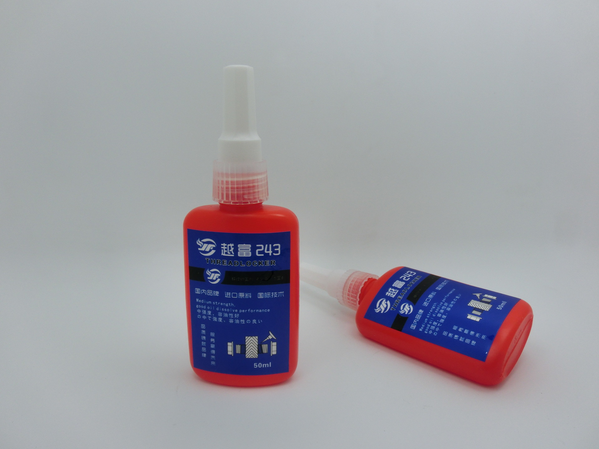 越富243胶水 厌氧型螺纹锁固剂 耐机油防腐蚀 易拆卸50ml