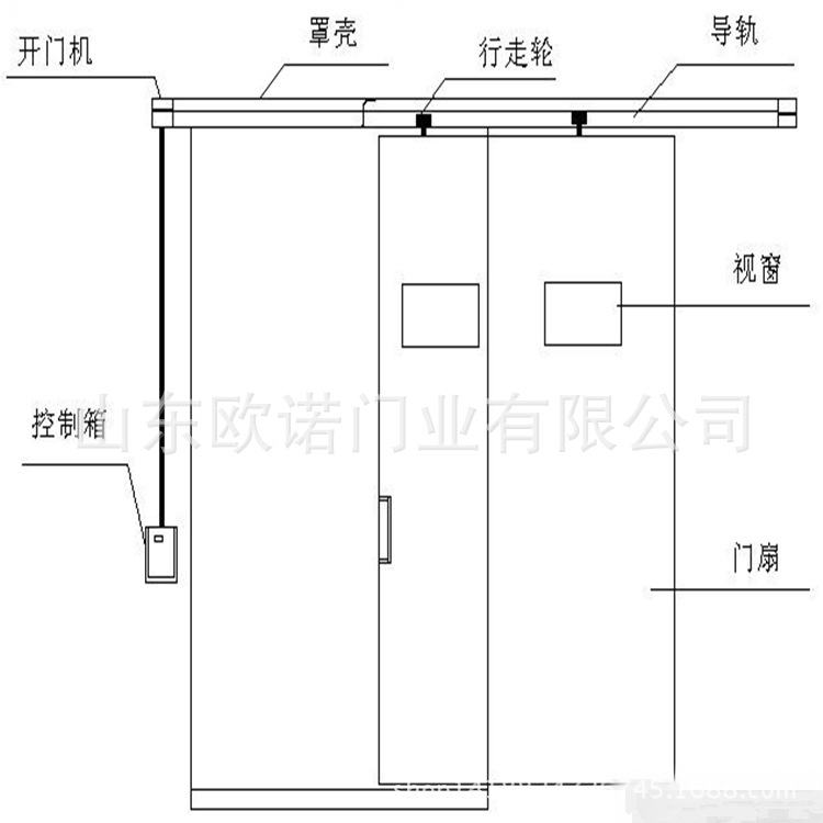 山东聊城厂家生产推拉门 工业推拉门 工业厂房推拉门