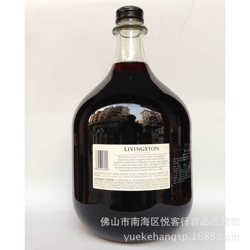 美国原瓶进口红酒利事登赤霞珠红葡萄酒3l装