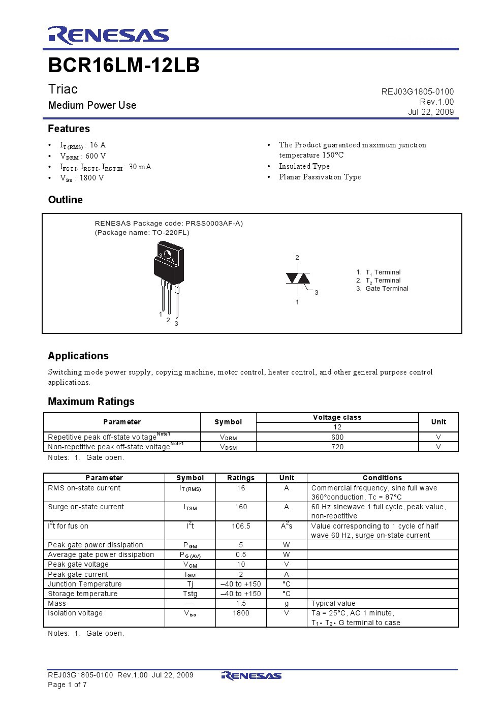 双向可控硅_电动玩具_【renesas/瑞萨】bcr16lm-12lb#b00 - 阿里巴巴