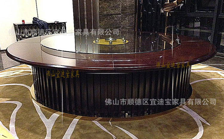 餐桌转盘 1.8米/2米圆桌转盘 12mm钢化清玻 金色底座附带四个转子