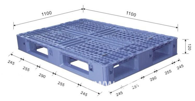 塑料托盘,塑料卡板,网格田字型托盘,1100x1100x120,塑料栈板
