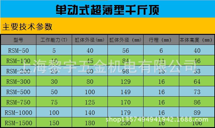 超薄型液压千斤顶