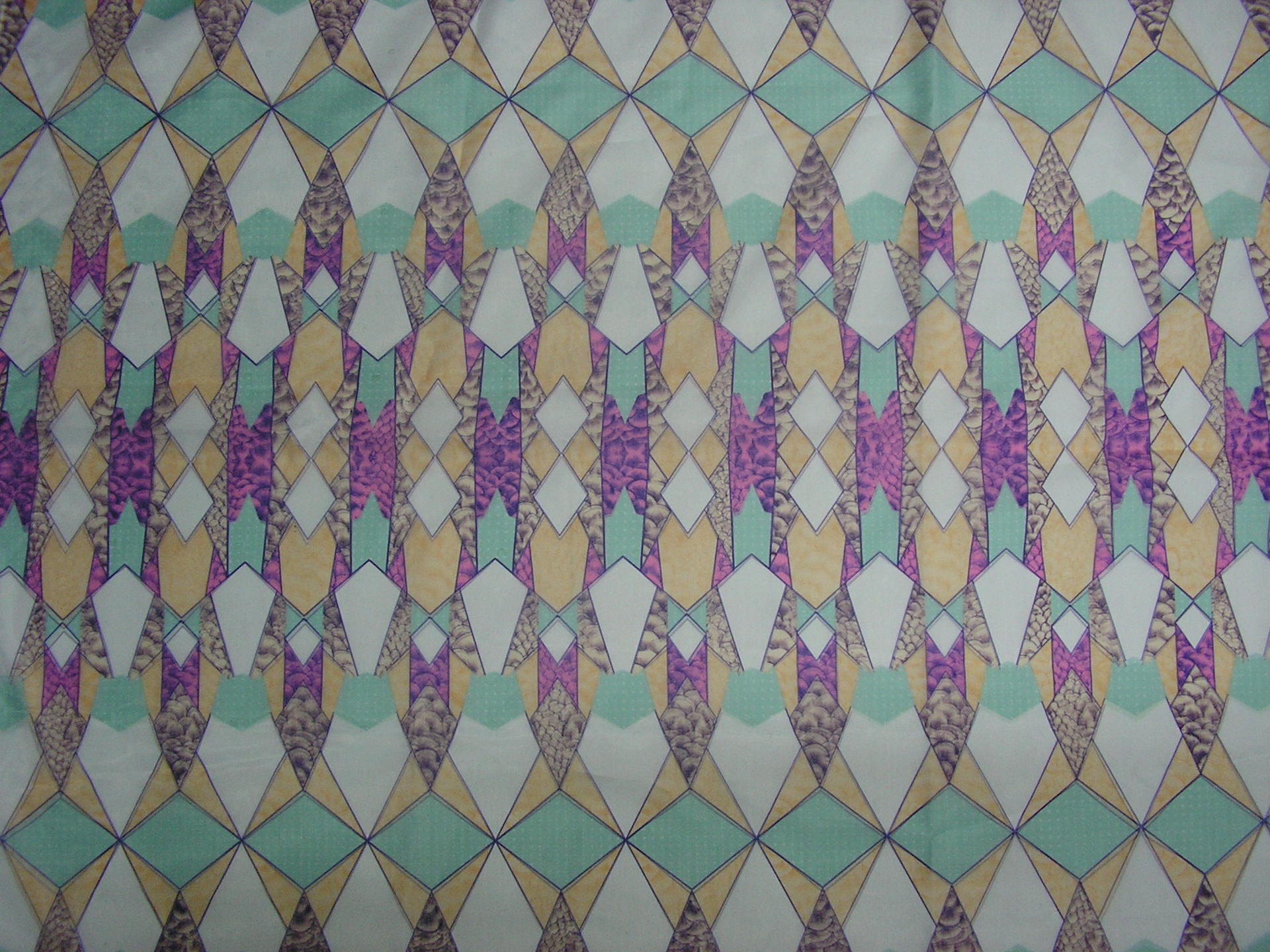 3D歐根紗印花棱形組合圖案2b