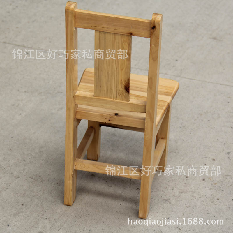 厂家直销实木幼儿椅 柏木小靠椅 学生椅 矮凳子 小靠背椅子