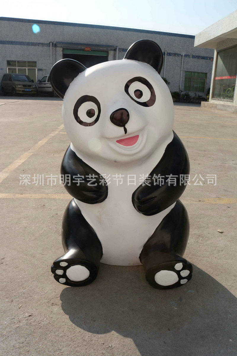 厂家生产 玻璃钢熊猫雕塑 优质现代玻璃钢雕塑 景观造型雕塑
