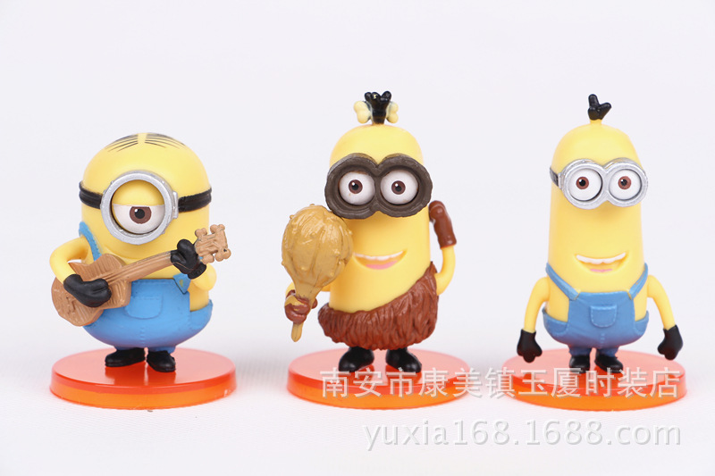 新款神偷奶爸卑鄙的我3minions小黄人公仔手办玩具模型摆件6款