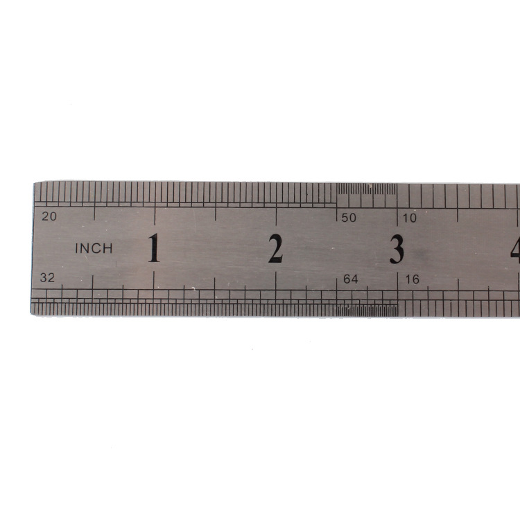 正品15cm 30cm 50cm 60cm钢尺 公英制双面刻度不锈钢尺子批发