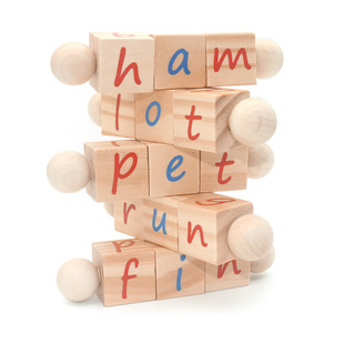 Rd Montessori Phonetic Reading Blocks ƴeľ