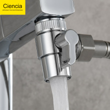 銅鍍鉻冷熱水龍頭水嘴分水器 網嘴分水閥門 婦洗器配件分水閥浴室