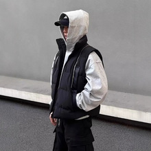 棉馬甲男士秋冬季2025新款寬松潮牌厚款保暖立領坎肩無袖背心外套